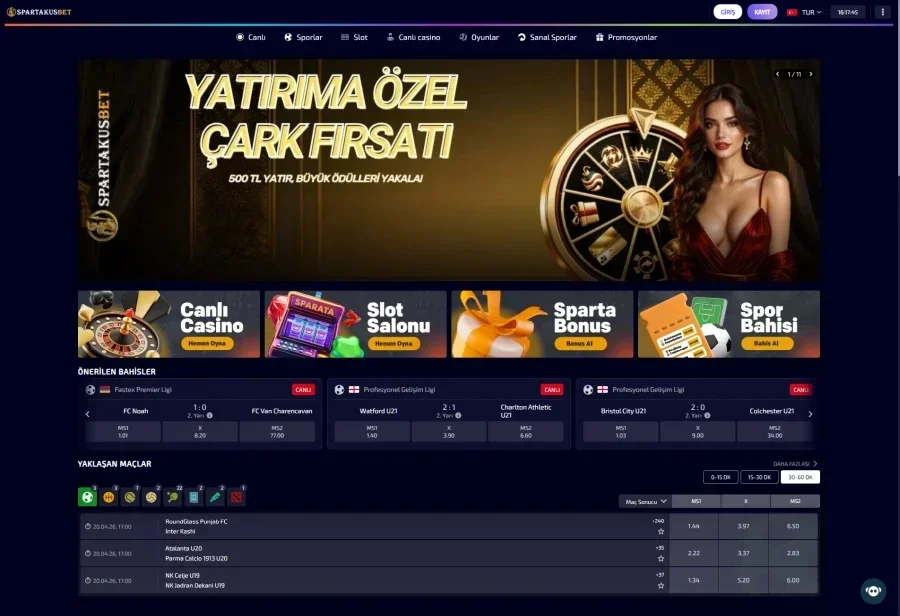 Spartakusbet ekran görüntüsü